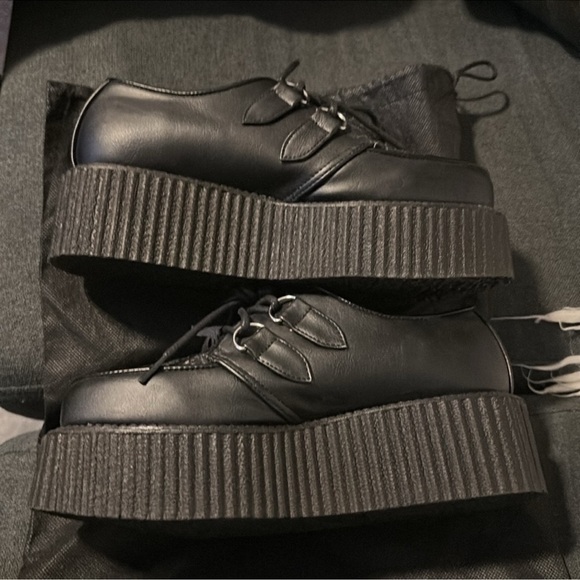 Demonia vintage Black Men's Loafers creeper preowned - Picture 2 of 13